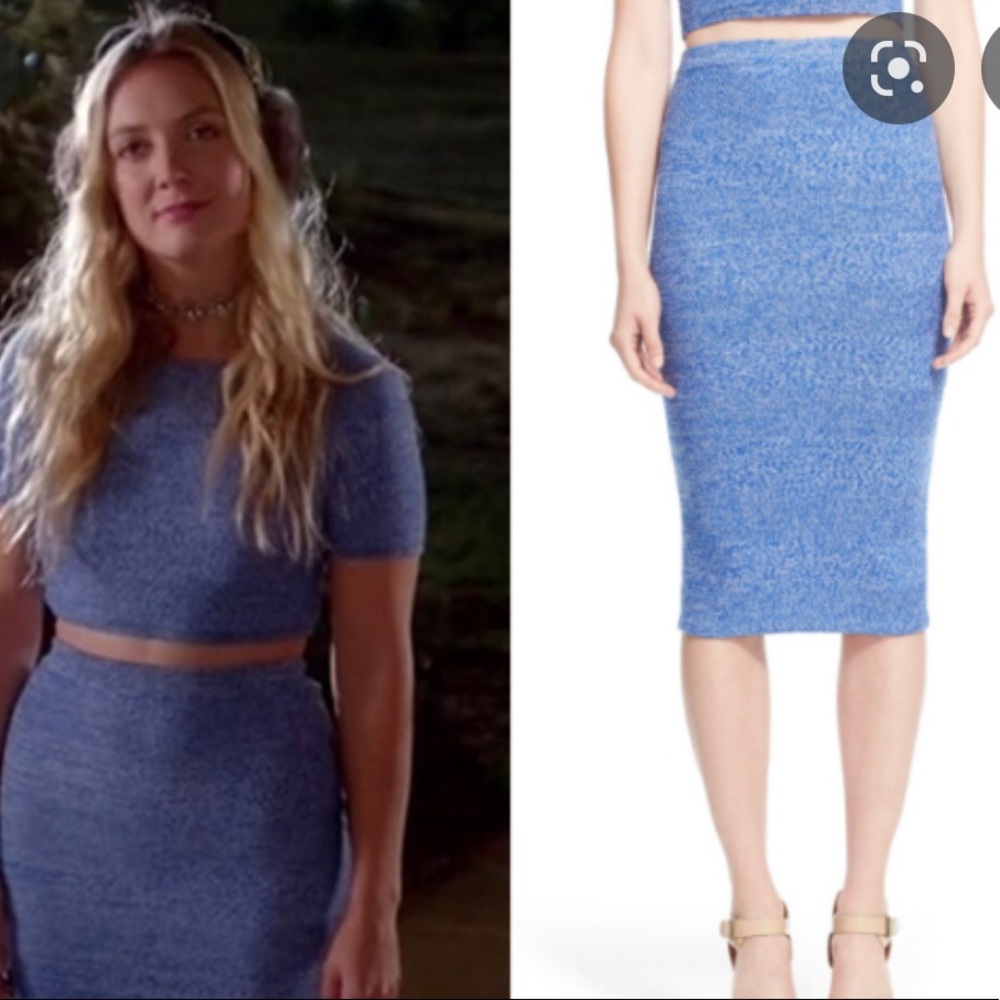 Alice & Olivia Blue Sweater Skirt